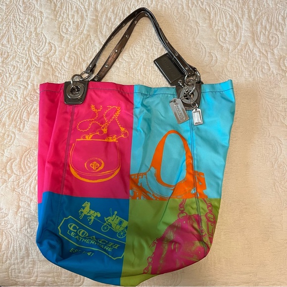 Rare Coach Madison Limited Edition Nylon Tote Style Purse, Never Used - Picture 2 of 10